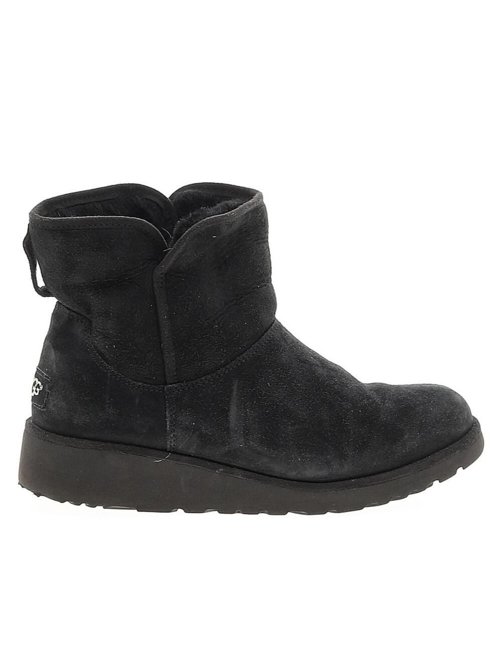 Ugg Kristin Wedge Size 7.5 Black Ankle Boots
